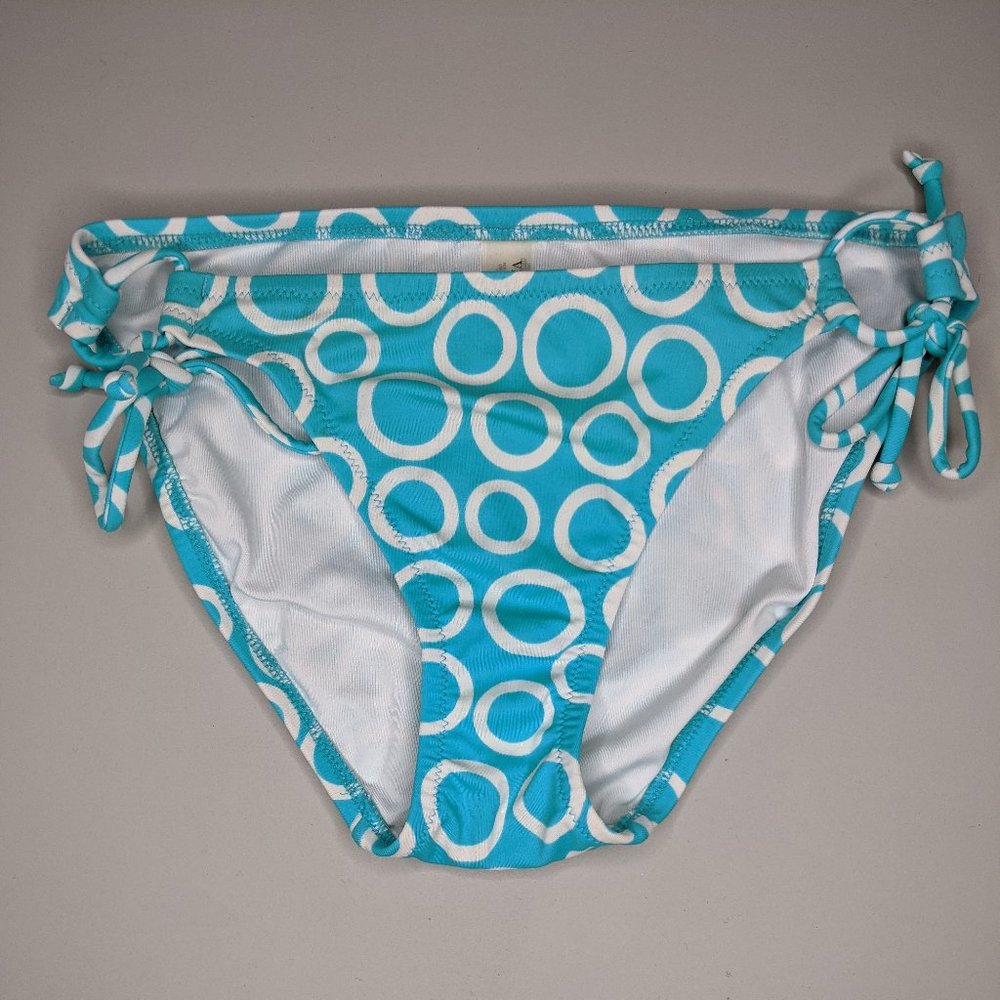 Blue Side Tie Circle Print Bikini Bottom Swimsuit(S) Victoria's Secret